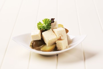 Feta cheese and pickles