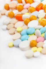 Colorful tablets with capsules