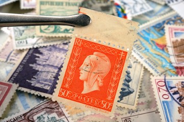 timbres - 50 centimes - Edmond Dulac - philatélie France