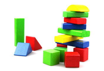 Wooden building blocks