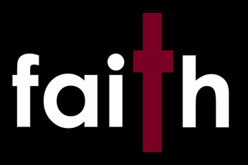 Obraz premium Christian Faith Word Design