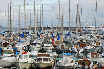Lots of boats in the port of San Remo