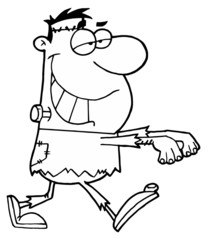 Outlined Frankenstein