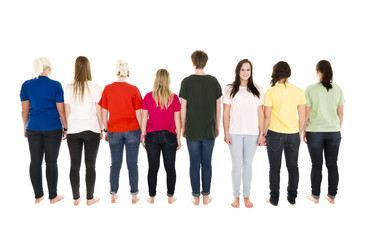 Obraz premium People in a row