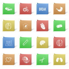 Vector set of cardboard boxes