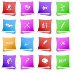 Vector set of paper template