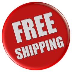 Button rot rund FREE SHIPPING