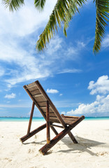 Chaise lounge at beach