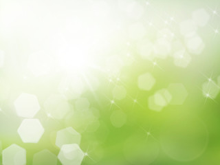 Bokeh green blur with sparks