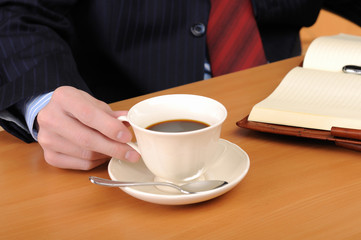 young business man working in an office