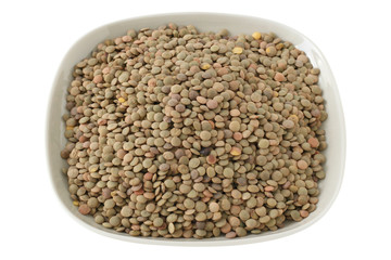 dry lentil on a plate
