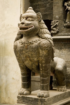 Statue of mythical lion.