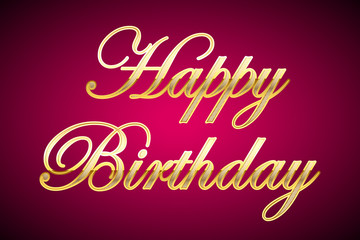 Golden Happy Birthday