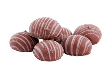 Gingerbread in chocolate, isolated on white background