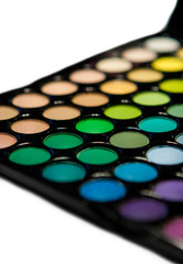 Makeup set. Professional multicolor eyeshadow palette