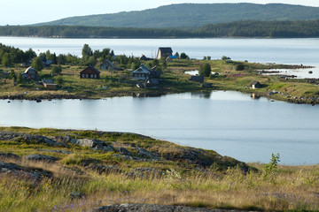 Вид на поморскую деревню.