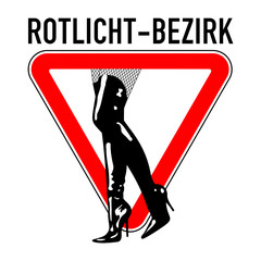 warnschild rotlicht-bezirk I