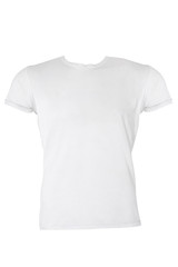Naklejka premium Blank white male t-shirt