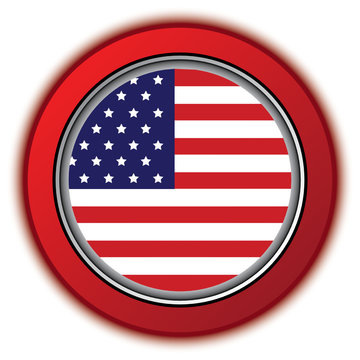 FLAG OF USA BUTTON