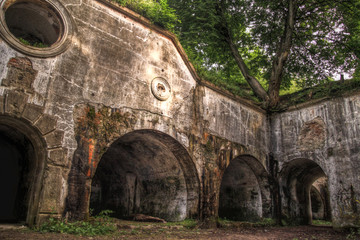Ruins of fort Salis-Soglio in Przemysl,  Poland