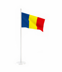 3D flag of Romania