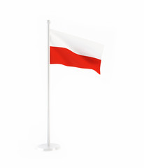 3D flag of Poland