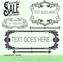 Old Calligraphic design elements 2