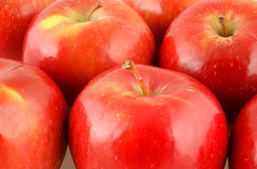 Fototapeta na wymiar Background of fresh red apples