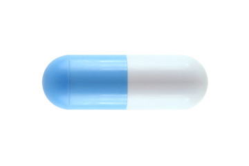 closeup of capsule on white