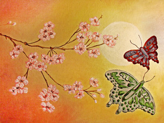 Painting of Japanese Cherry Blossom