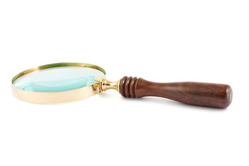 Magnifying glass with wooden handle