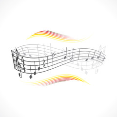 abstract musical background illustration