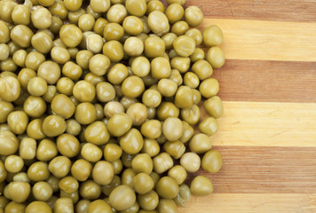 green peas on the board