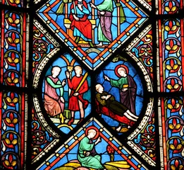 Schilderijen op glas abbaye aux Hommes à Caen en Normandie © PackShot