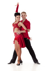 Dancing young couple.
