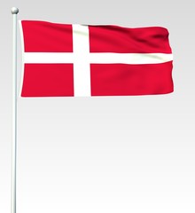 Fototapeta na wymiar 044 - Dänische Flagge - Render