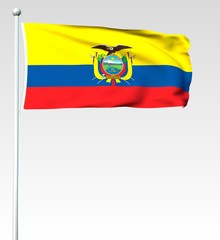 Obraz premium 049 - Flagge von Ecuador - Render