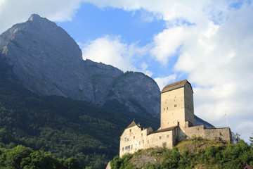 Fototapeta na wymiar Zamek w Szwajcarii - Sargans
