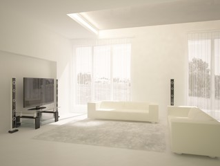 Naklejka na ściany i meble white modern room