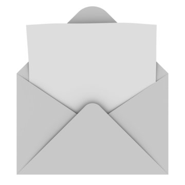 Envelope With Blank Letter