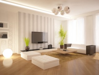 white modern room