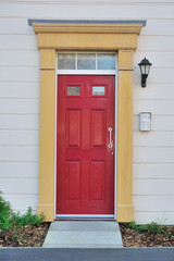 Fototapeta na wymiar Red Front Door