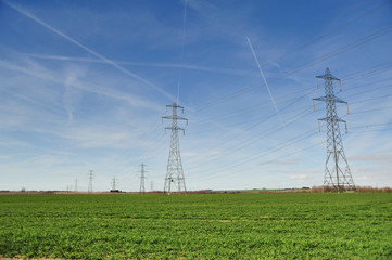 Pylons In The Field