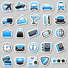 transportation Blue Stickers