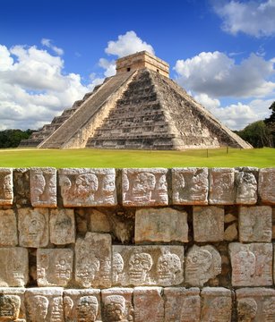 Chichen Itza Tzompantli the Wall of Skulls
