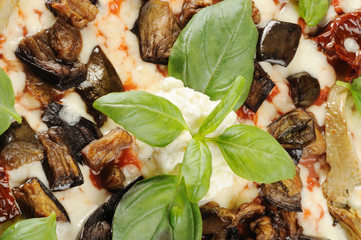 pizza alla parmigiana - close up