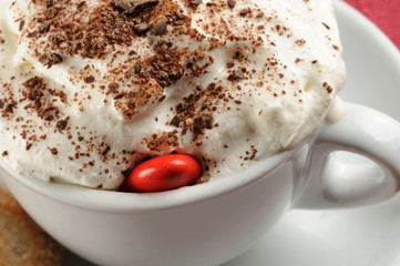 cappuccino con panna