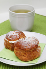 Profiteroles and tea