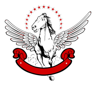 wing horse emblem