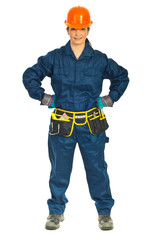 Constructor worker woman with attitude